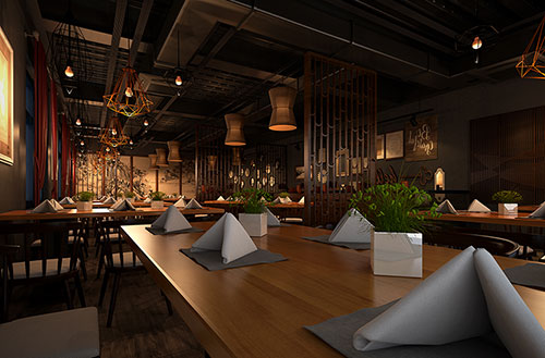 江苏简约大气中式风格餐厅设计装修效果图