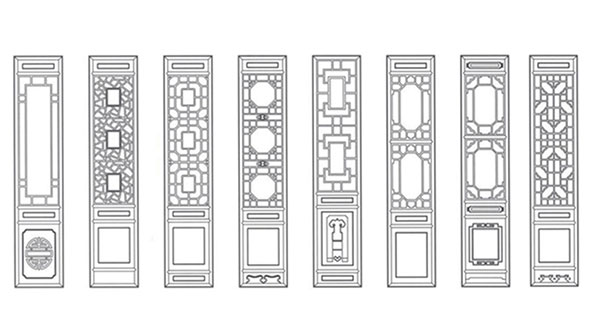 江苏喜迎门中式花格CAD设计图样式大全